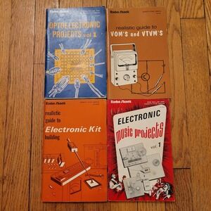 4 Radio Shack Electronic Projects Book Lot Optoelectronic VOM VTVM‎ Kit Music